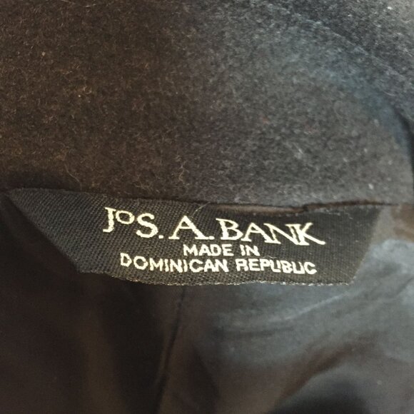 Jos A. Bank Mens 42R Black Coat Mid Length Wool & Cashmere Blend - Picture 10 of 11